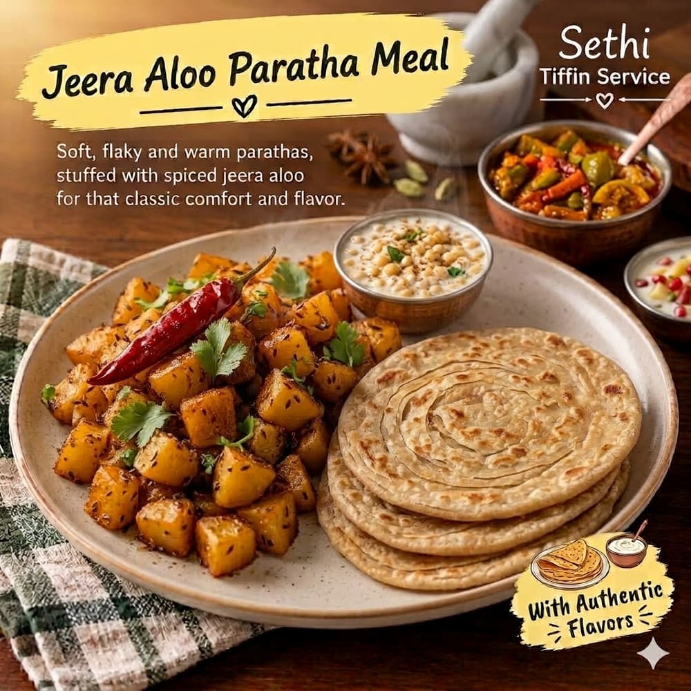 Jeera Aloo & Paratha Meal