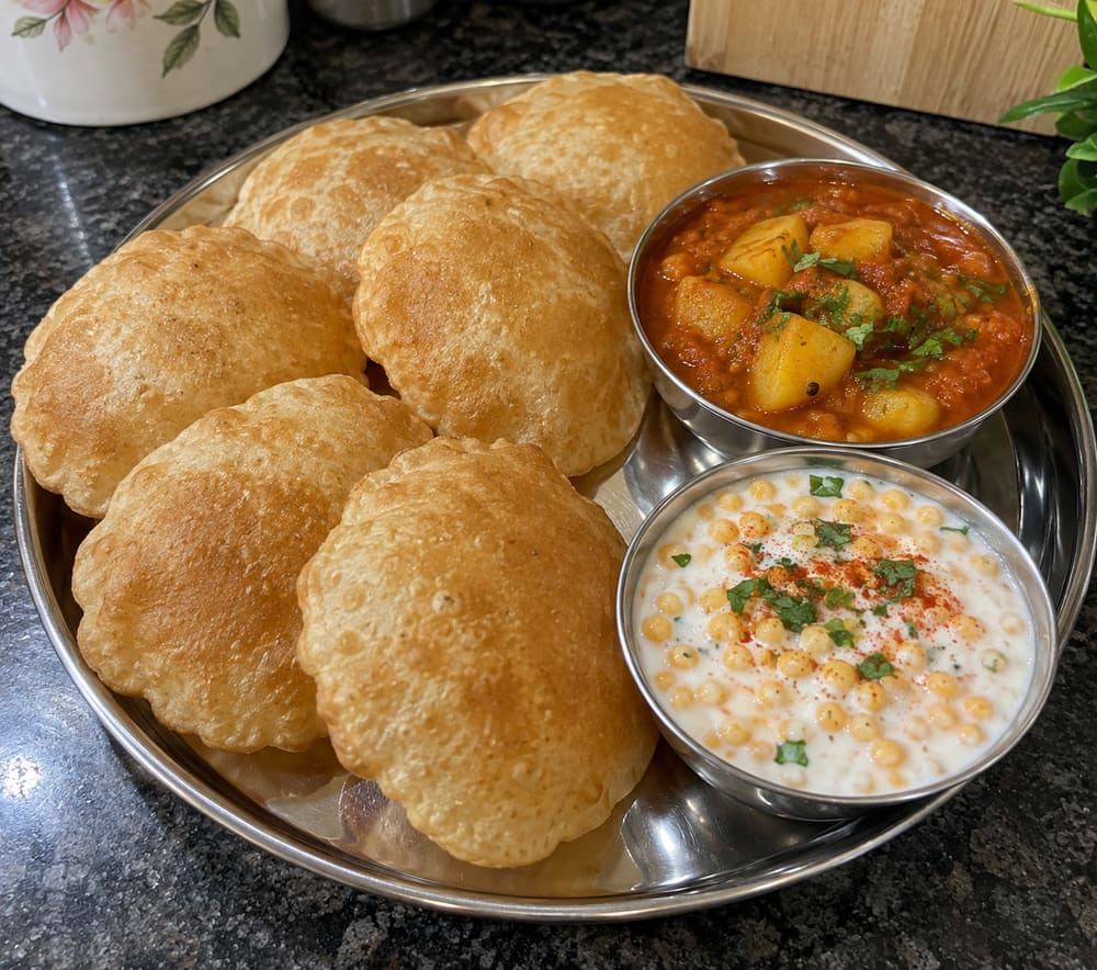 Aloo Poori meal