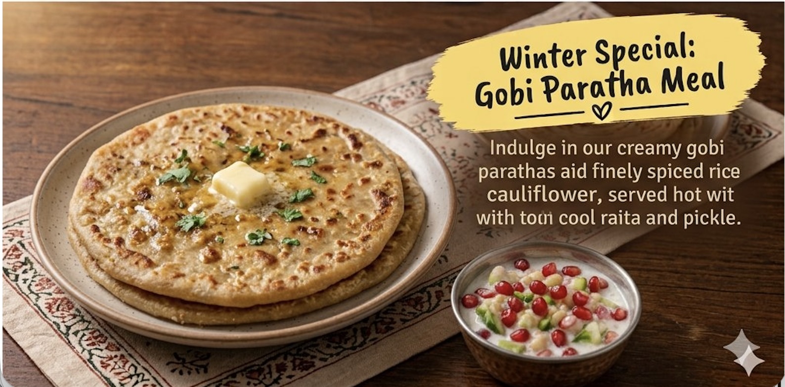 Gobi Paratha Meal