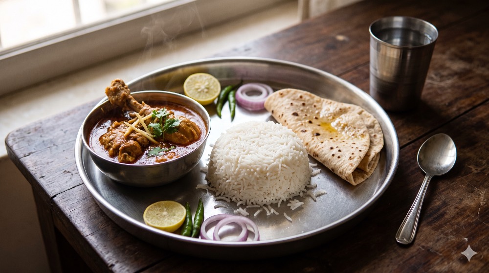 Chicken thali
