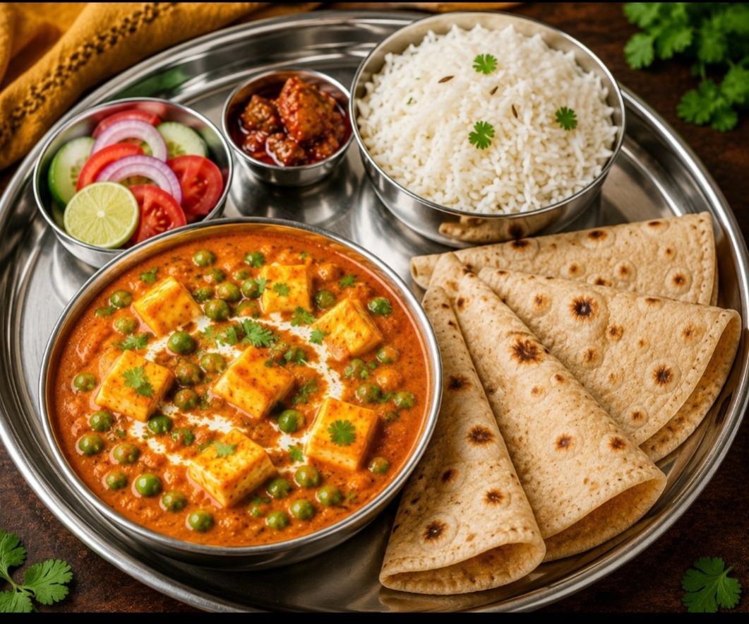 Mutter Paneer Thali