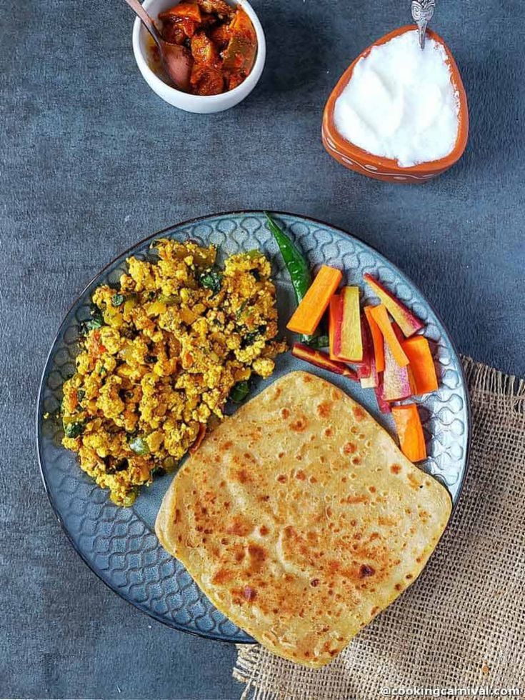 Paneer Bhurji & Paranthe Combo (Lunch)