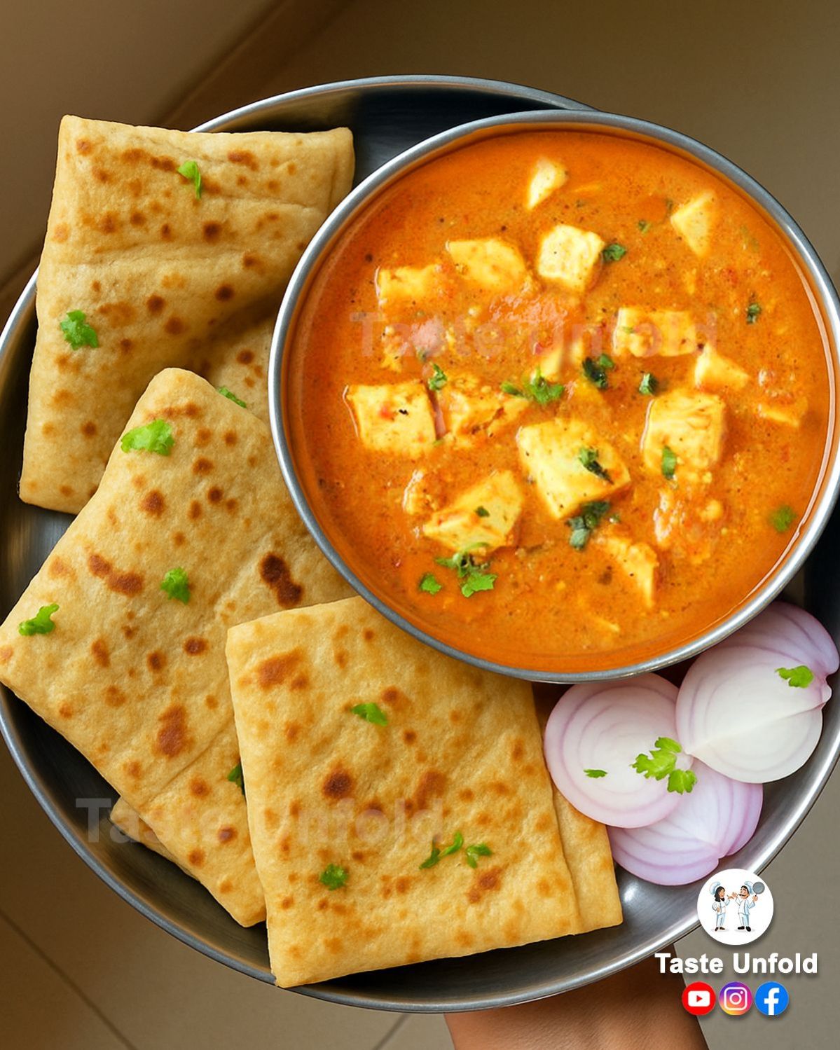 Shahi Paneer & Paranthe Combo (Lunch)