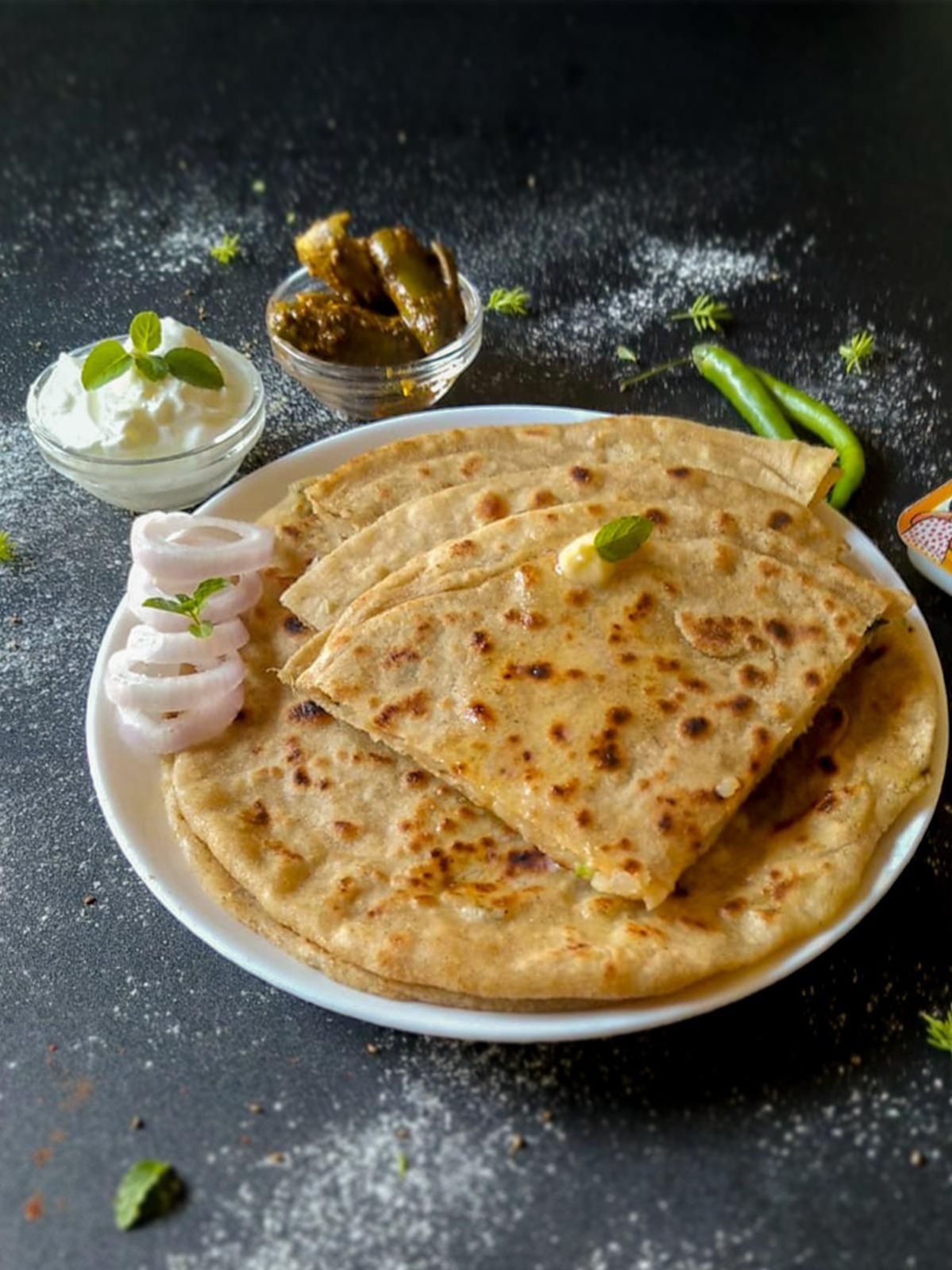 sweetcorn & cheese paratha