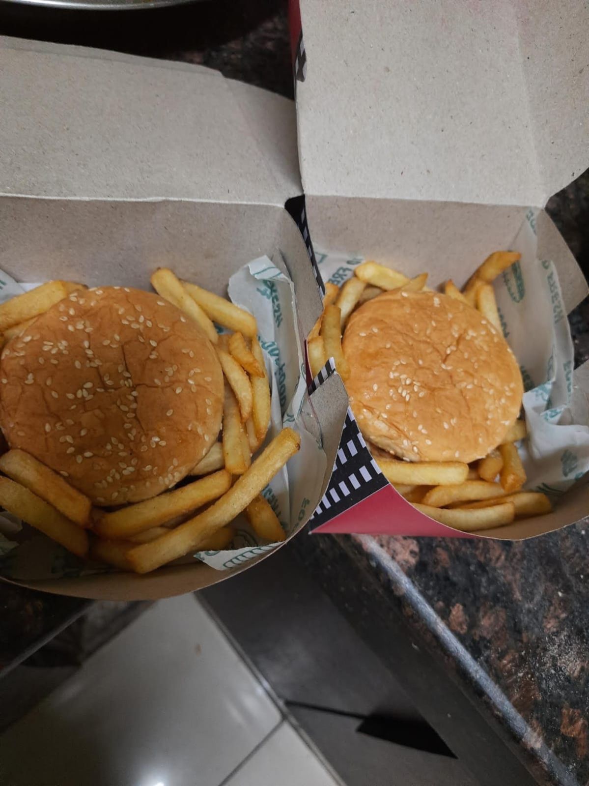 Burger with fries combo