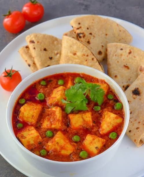 Matar Paneer Roti(4) Meal