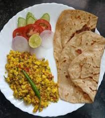 Paneer Bhuji and Paratha