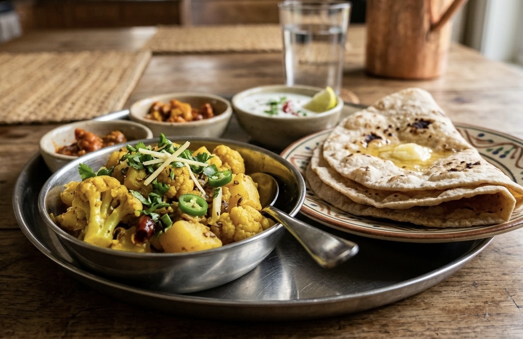 Roti Gobhi sabzi combo