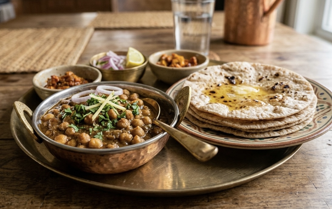 Roti, Chole Combo