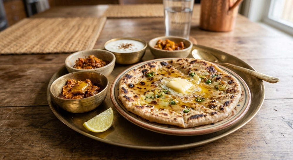 Alu paratha combo