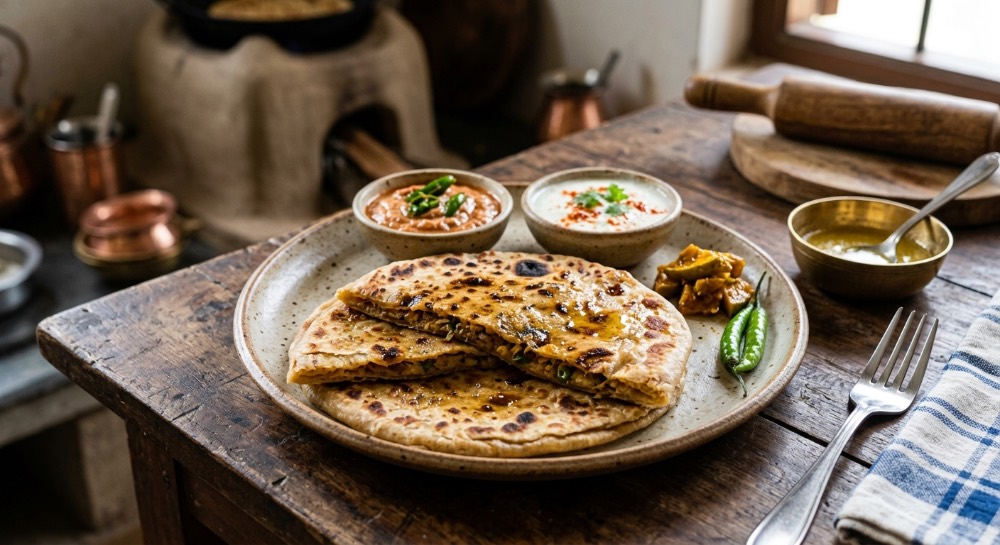 Sattu paratha combo