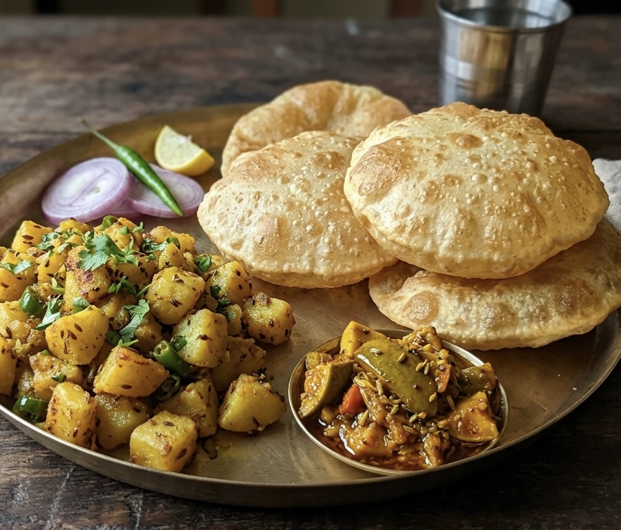 Puri Aloo bhujiya combo